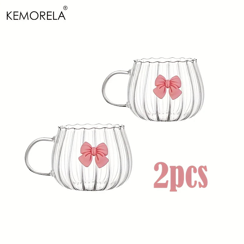 Ribbed Pumpkin Glass Mug