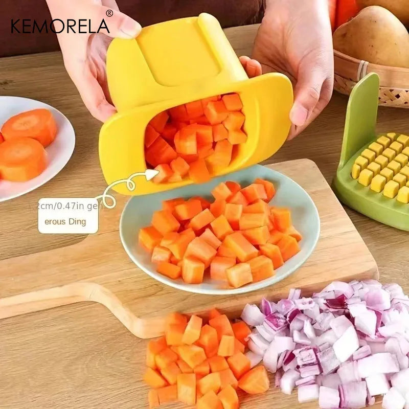 Multi-Blade Vegetable Dicer & Strip Cutter with Container (4-in-1)