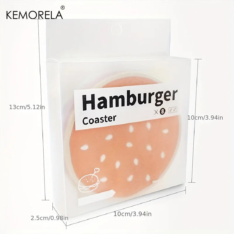 Hamburger Layer Silicone Cup Coaster Set (6-Piece Stacking Set)