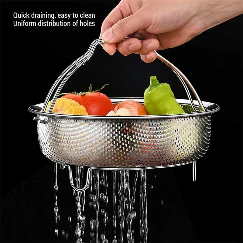 Stainless Steel Colander with Handles & Legs