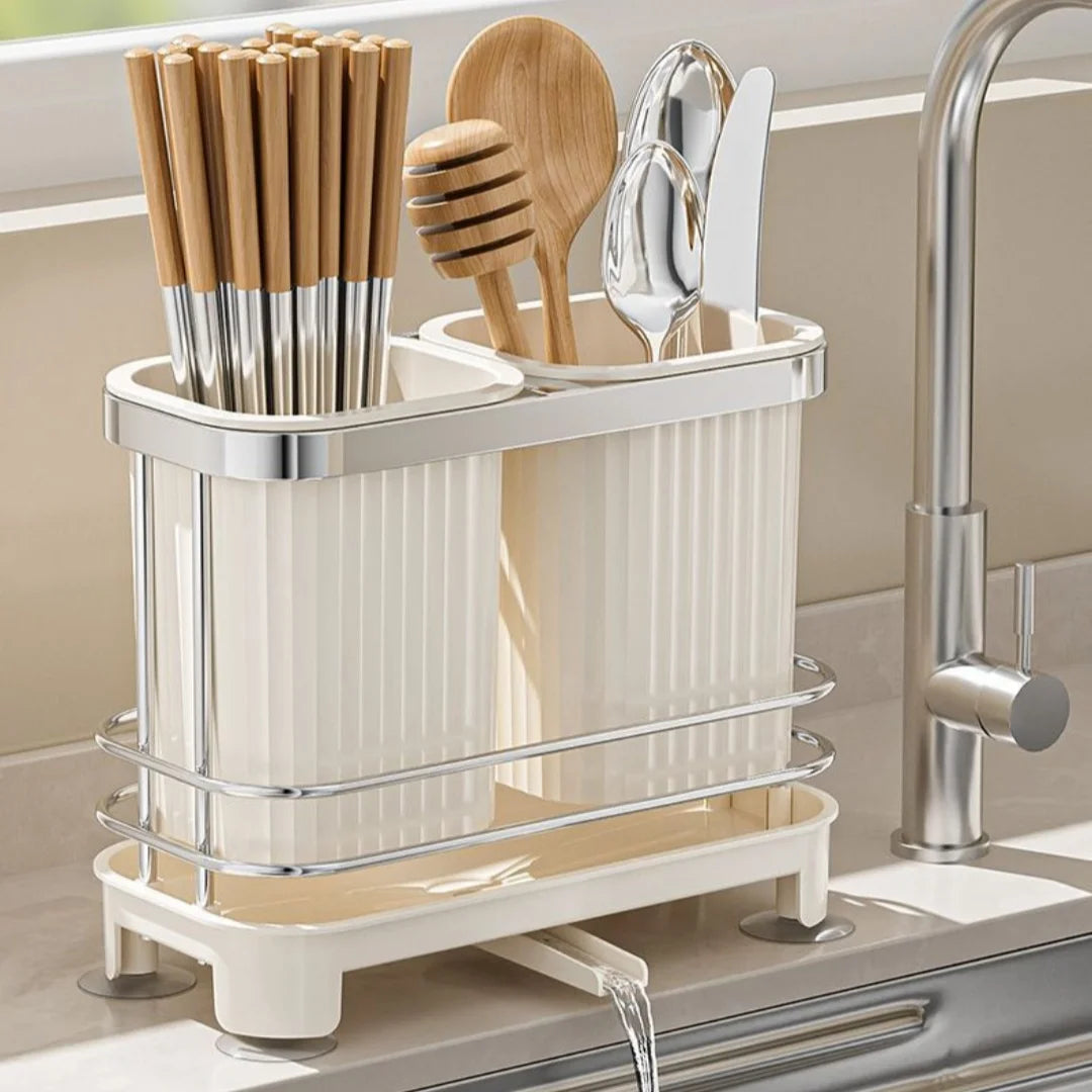 2-Section Cutlery Drainer