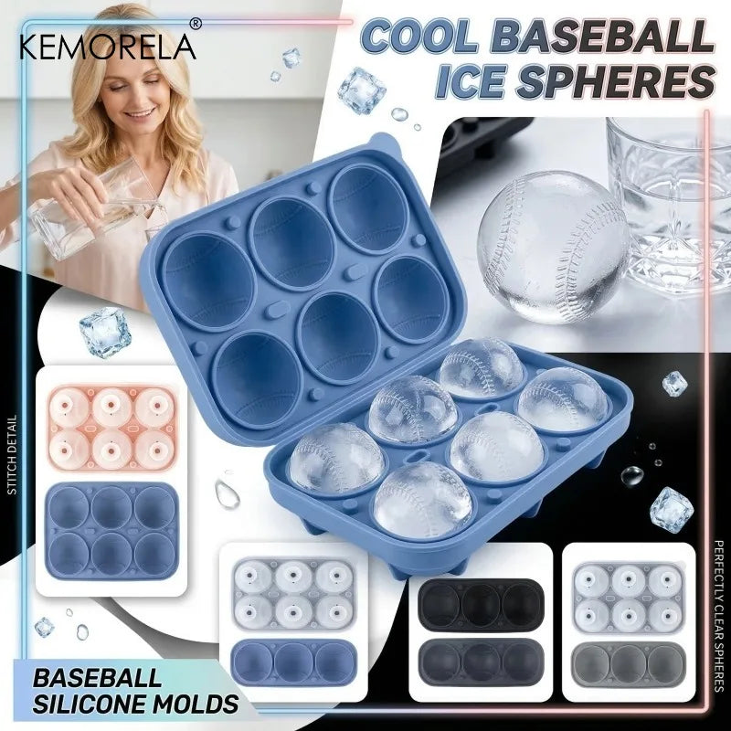 Baseball Ice Sphere Mold (6 Balls)