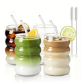 Bubble Glass Cups Set