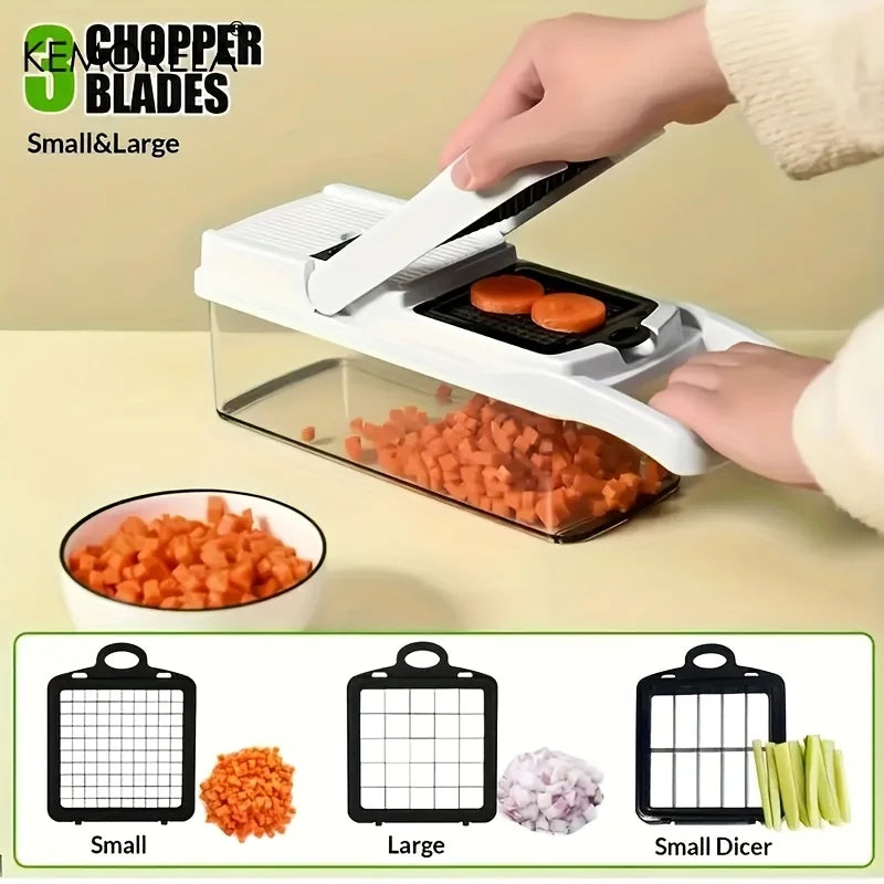 Multi-Blade Vegetable Chopper & Mandoline Slicer