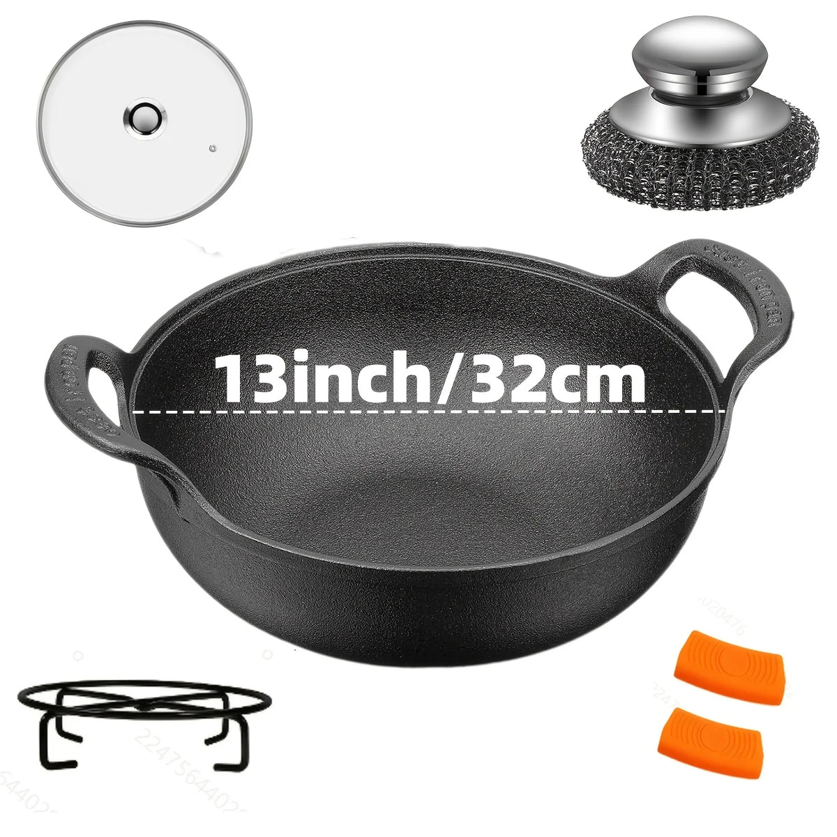 3-Piece Cast Iron Skillet