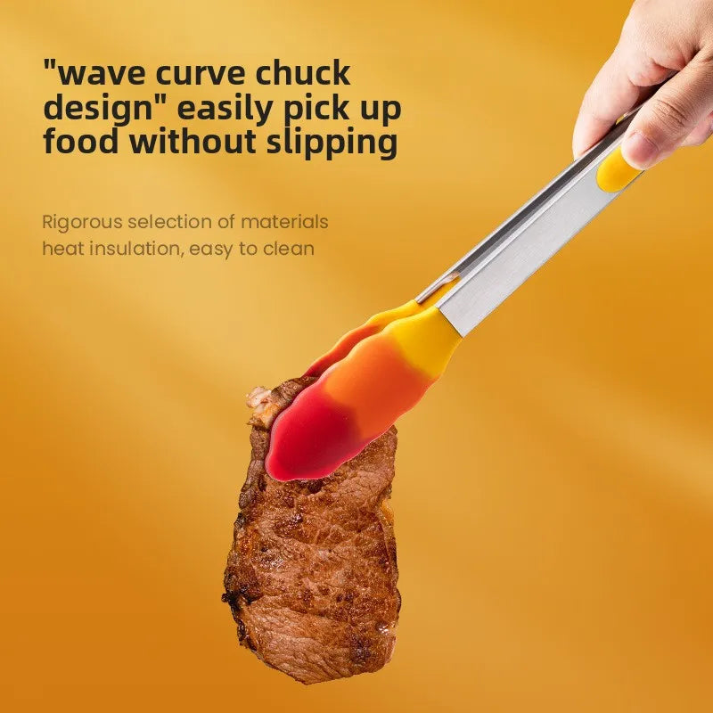Heat-Resistant Silicone Food Tongs