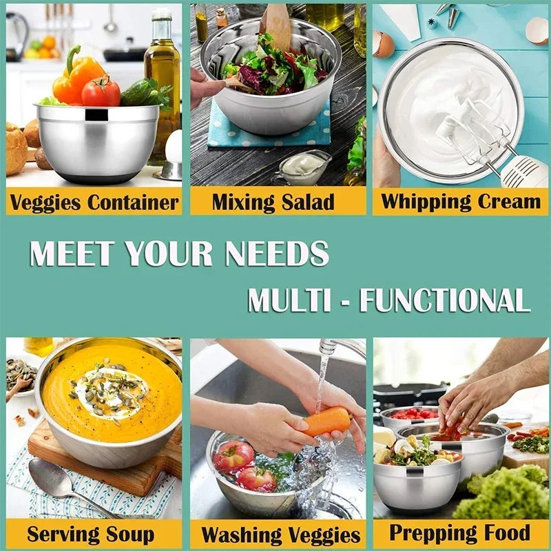 Stainless Steel Mixing Bowl with Lid