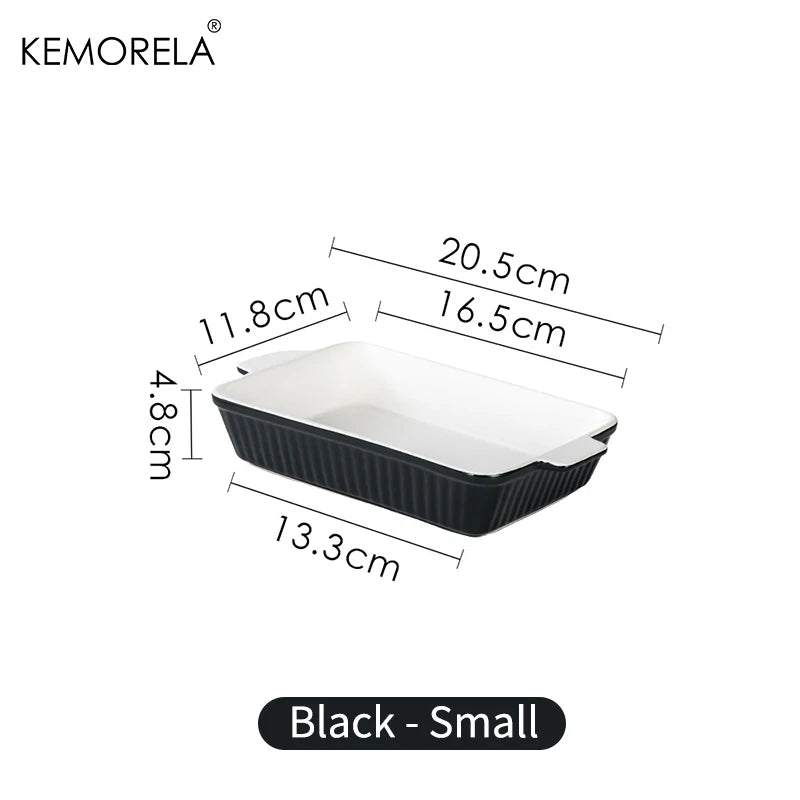 White Ceramic Baking Dish with Handles (Small / Large)