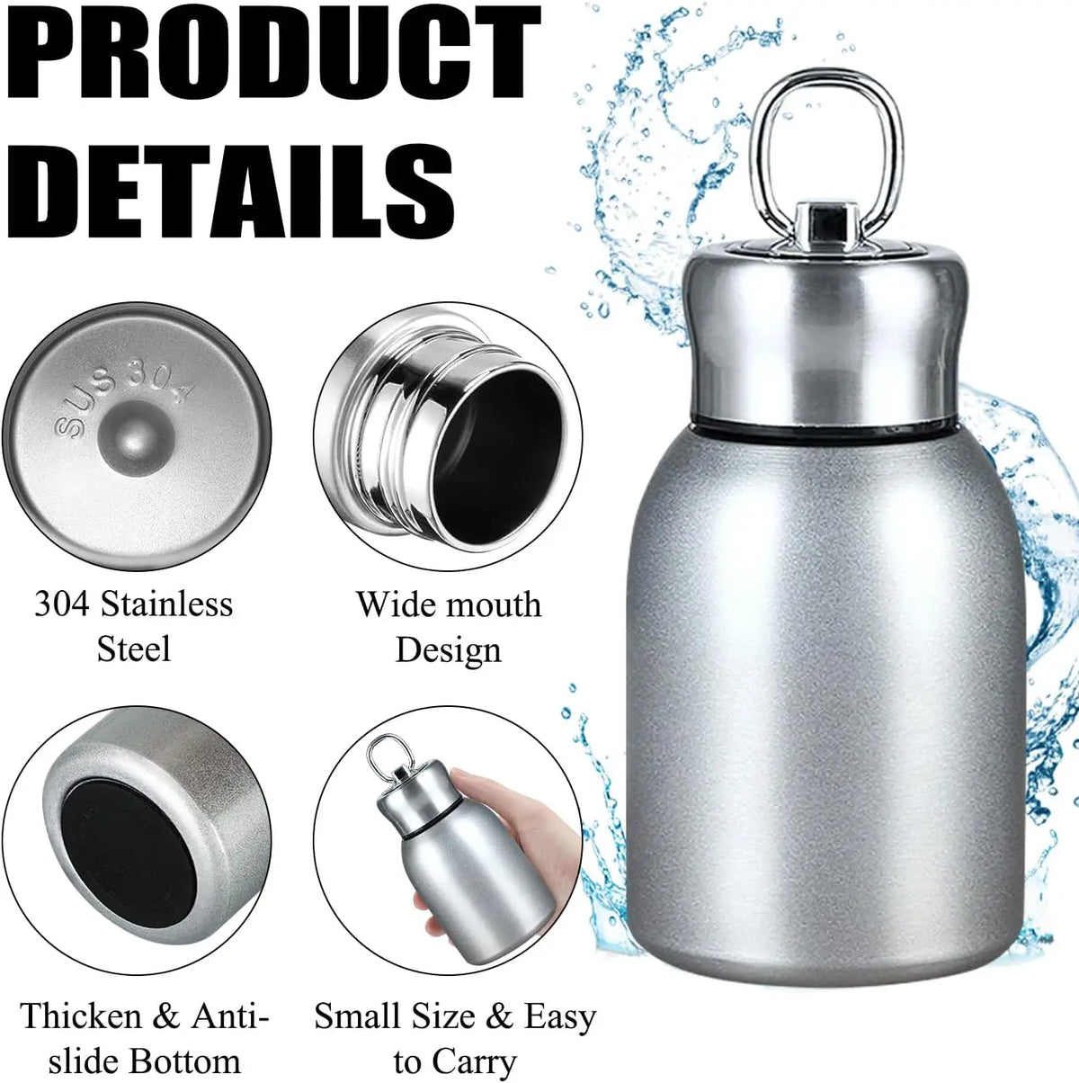 Mini Vacuum Insulated Water Bottle (300ml)