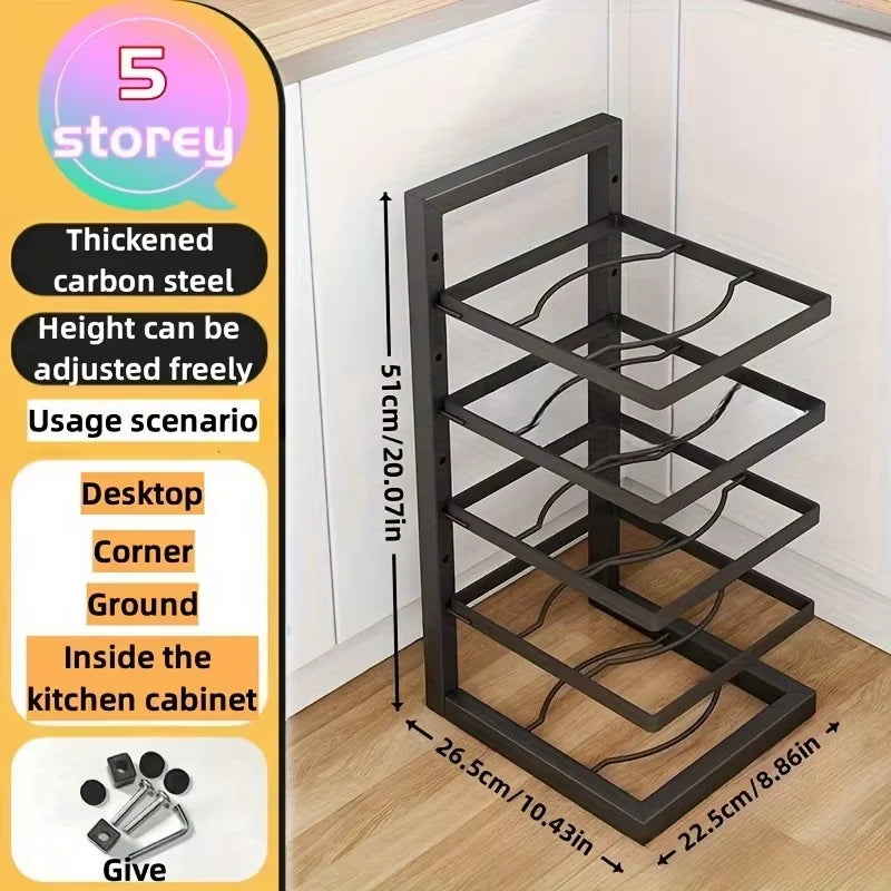Heavy-Duty Under Cabinet Pot & Pan Rack