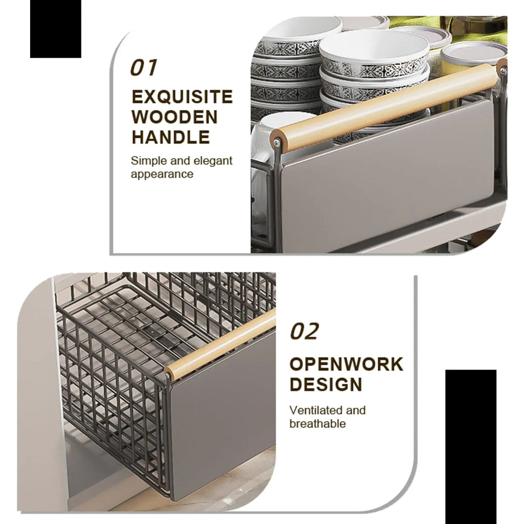 Pull-Out Cabinet Sliding Basket Organizer