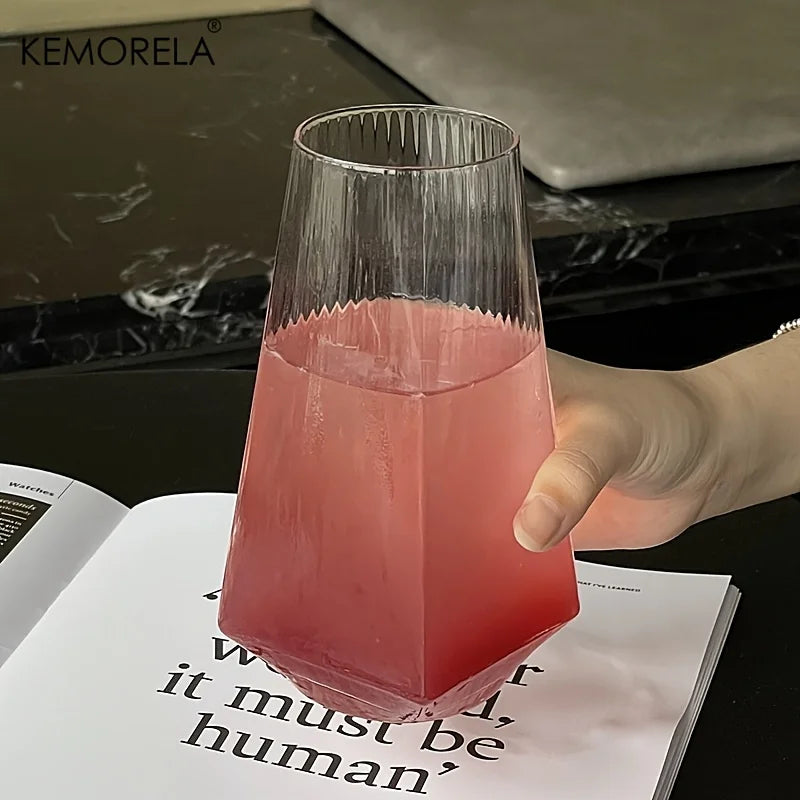 Diamond-Cut Glass Tumbler
