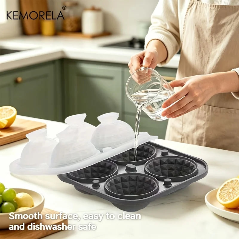 Diamond Ice Ball Mold (4 Spheres)