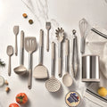 Silicone & Stainless Steel Kitchen Utensil Set with Rotating Holder (12-Piece)