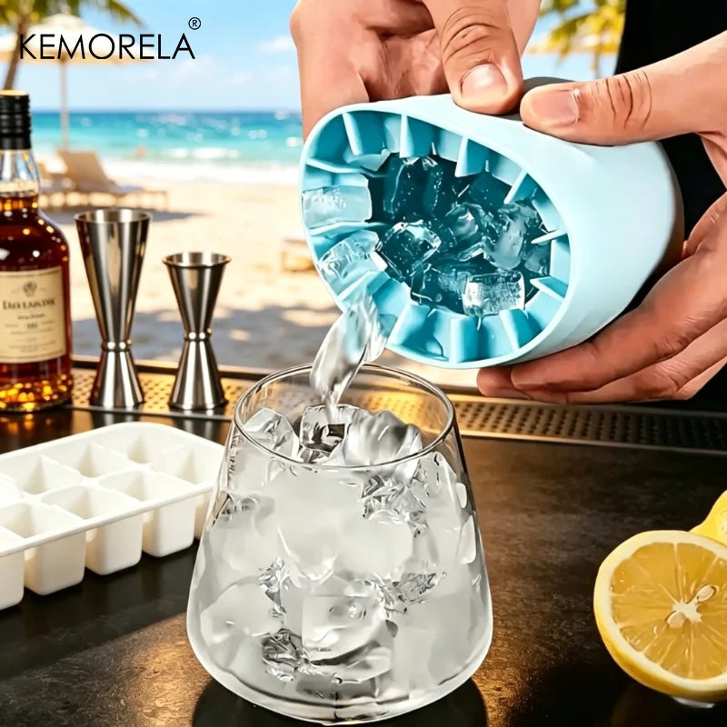 Silicone Ice Cube Maker Cup with Lid (Mini Cubes)