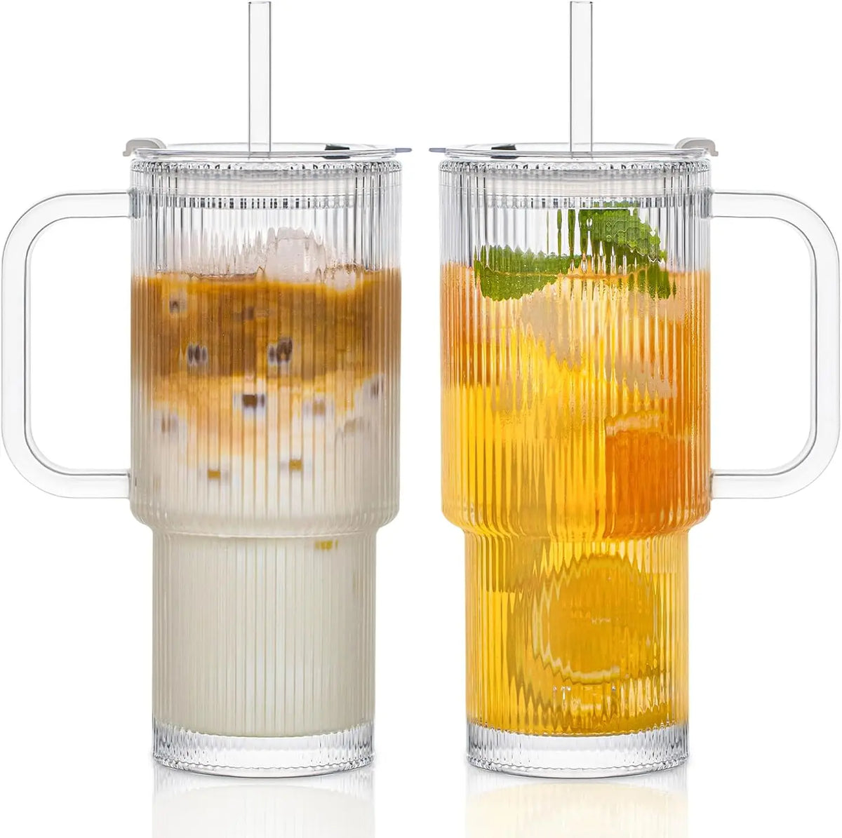 Ribbed Glass Tumbler 1L