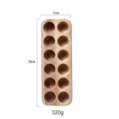 Solid Wood Egg Holder Tray