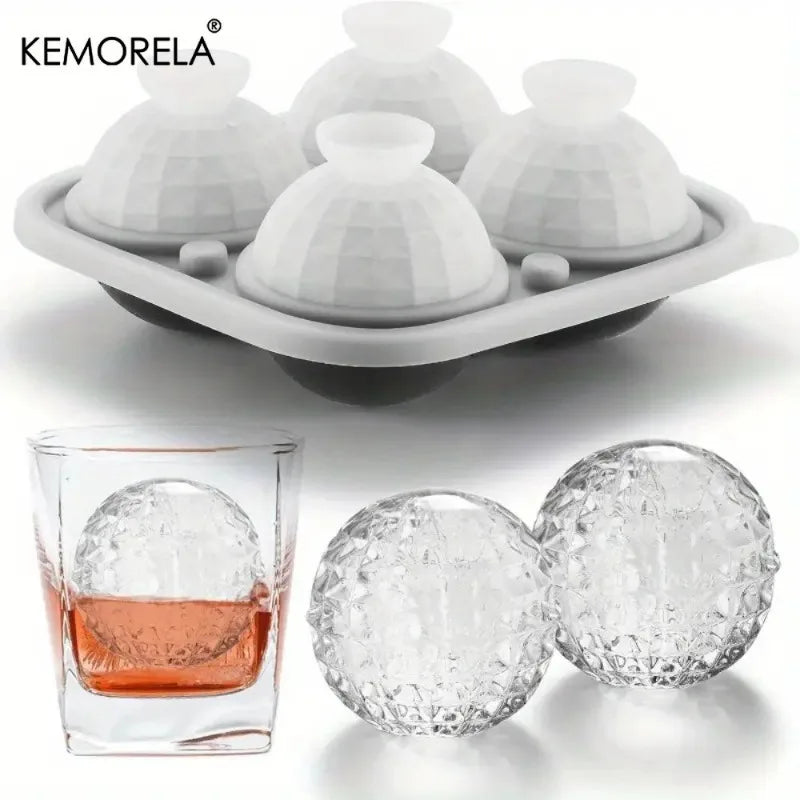 Diamond Ice Ball Mold (4 Spheres)