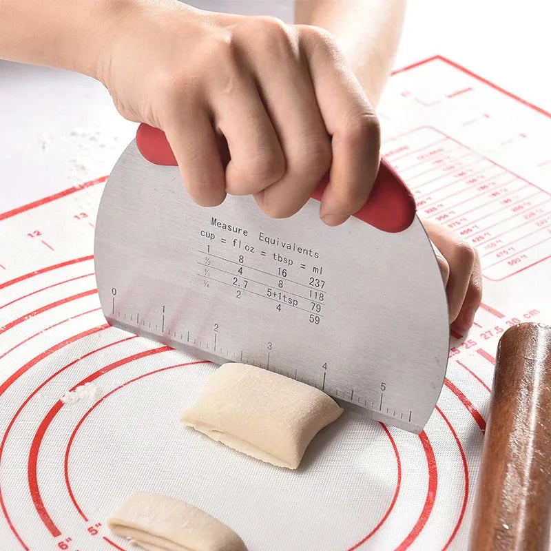 Stainless Steel Dough Scraper with Scale