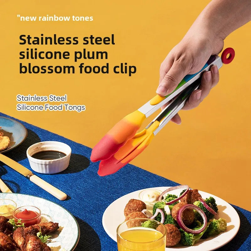 Heat-Resistant Silicone Food Tongs