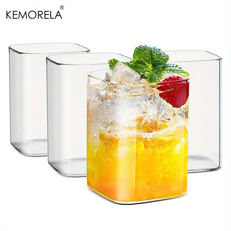 Square Glass Tumbler Set