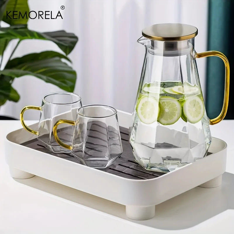 Diamond Glass Water Pitcher