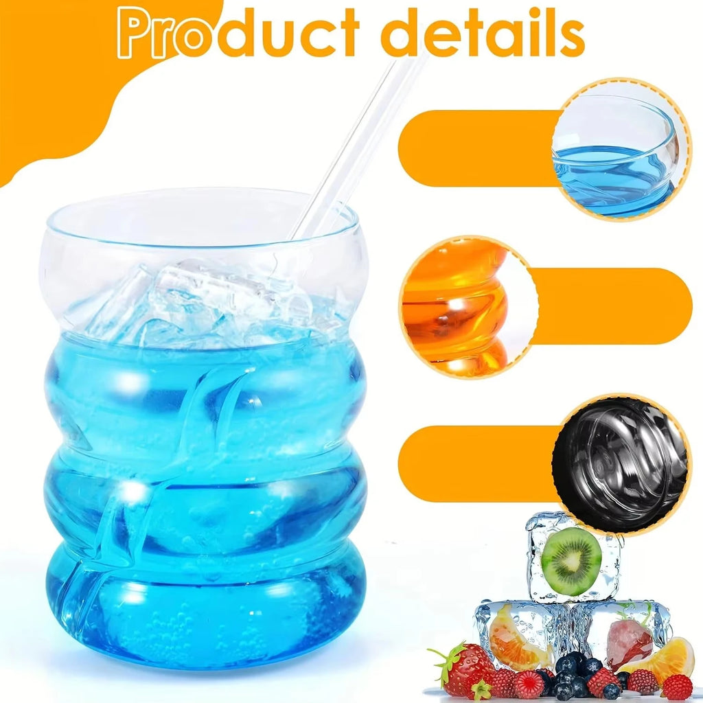 Bubble Glass Cups Set