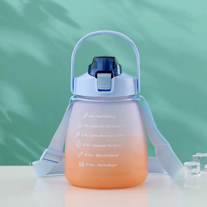 Motivational Water Bottle with Phone Holder (1.3L)