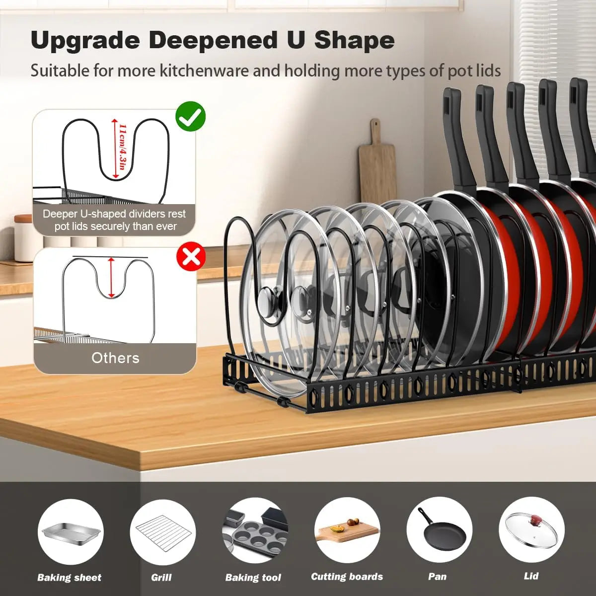 Pot & Pan Organizer Rack