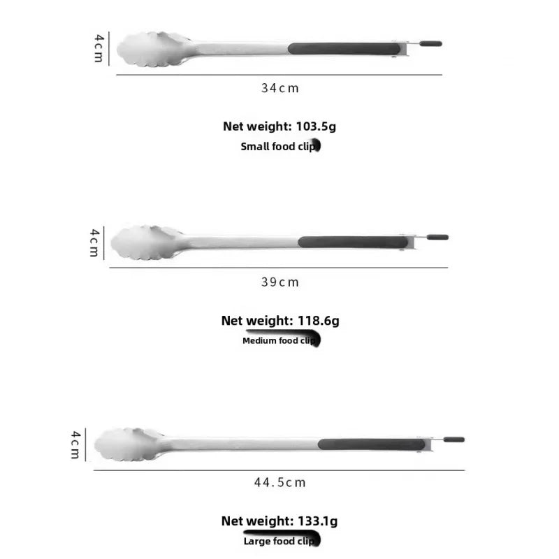 Stainless Steel BBQ Food Tongs