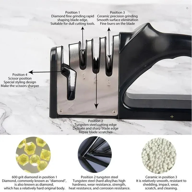 Portable 4-Stage Knife Sharpener