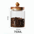 Glass Pantry Jar with Acacia Wood Ball Lid (3 Sizes)