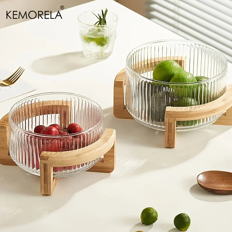 Bamboo Stand Salad Bowl