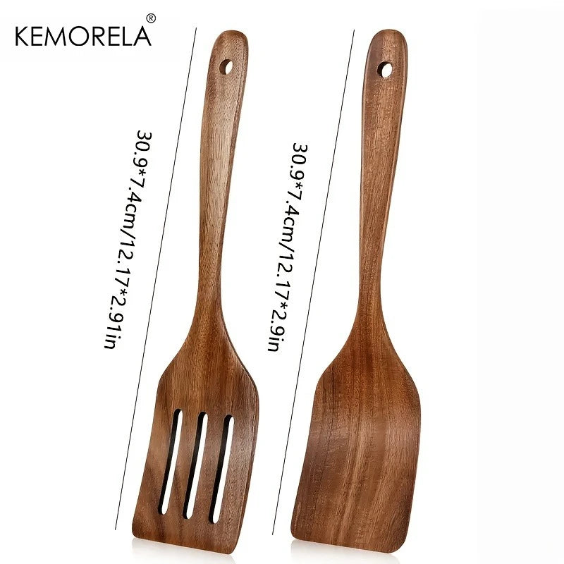 Wooden Cooking Spatula Set