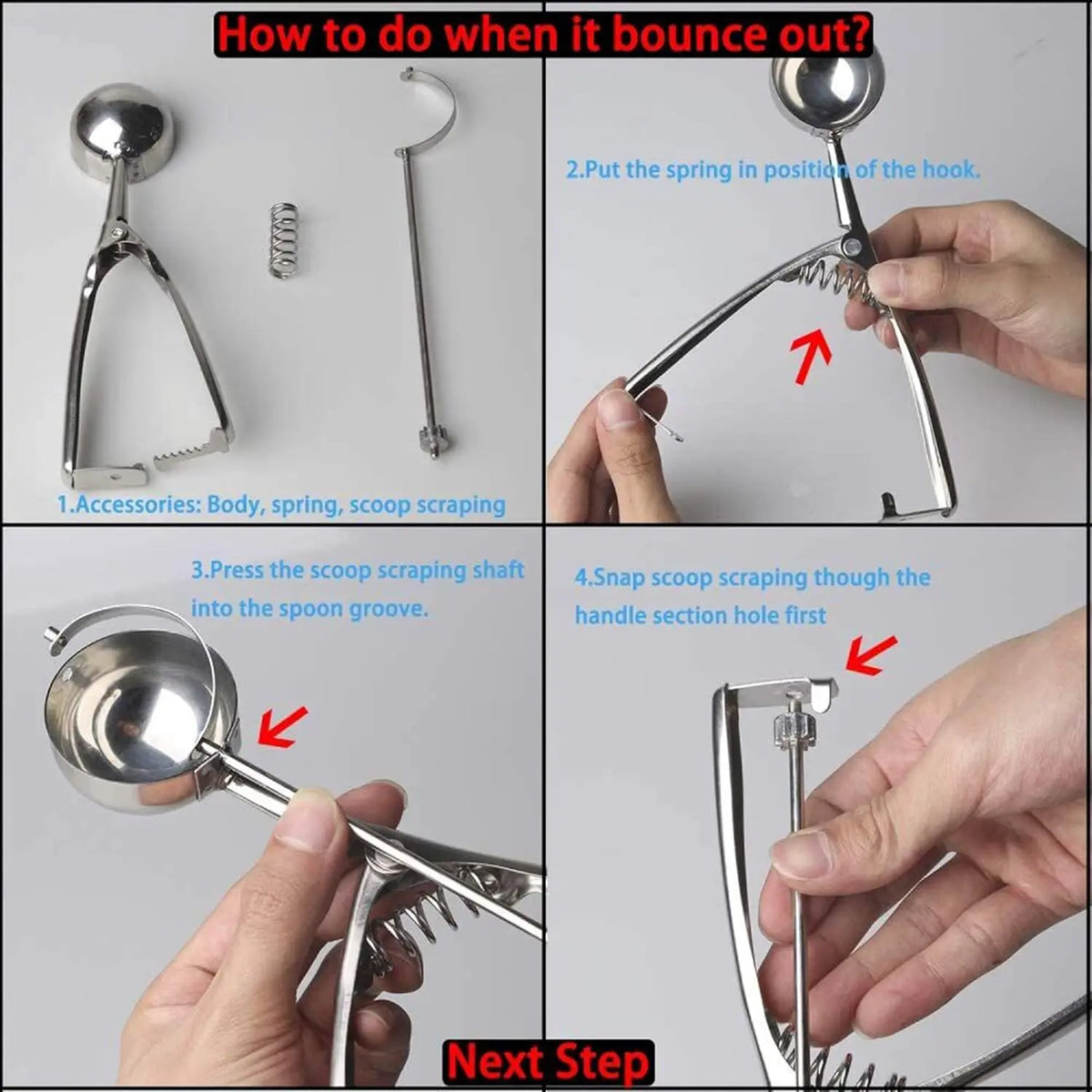 Stainless Steel Cookie & Ice Cream Scoop