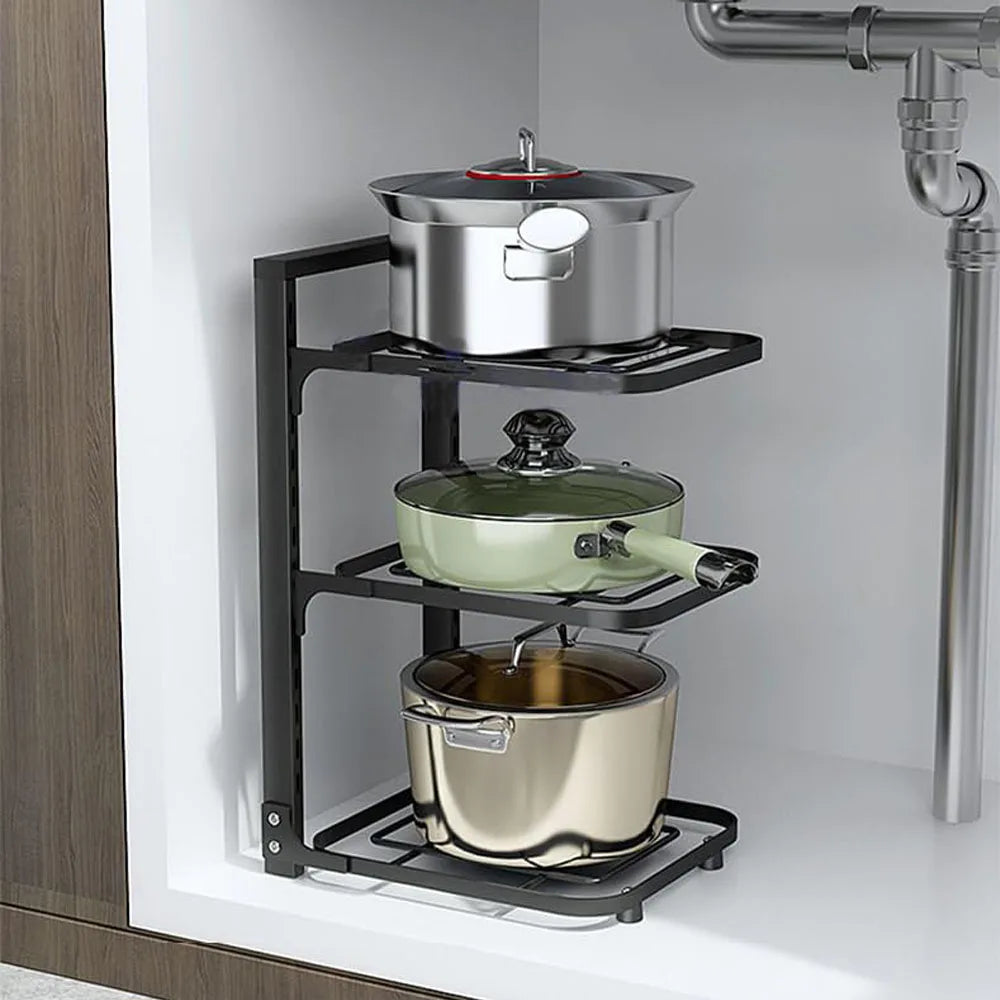 Heavy-Duty Under Cabinet Pot & Pan Rack