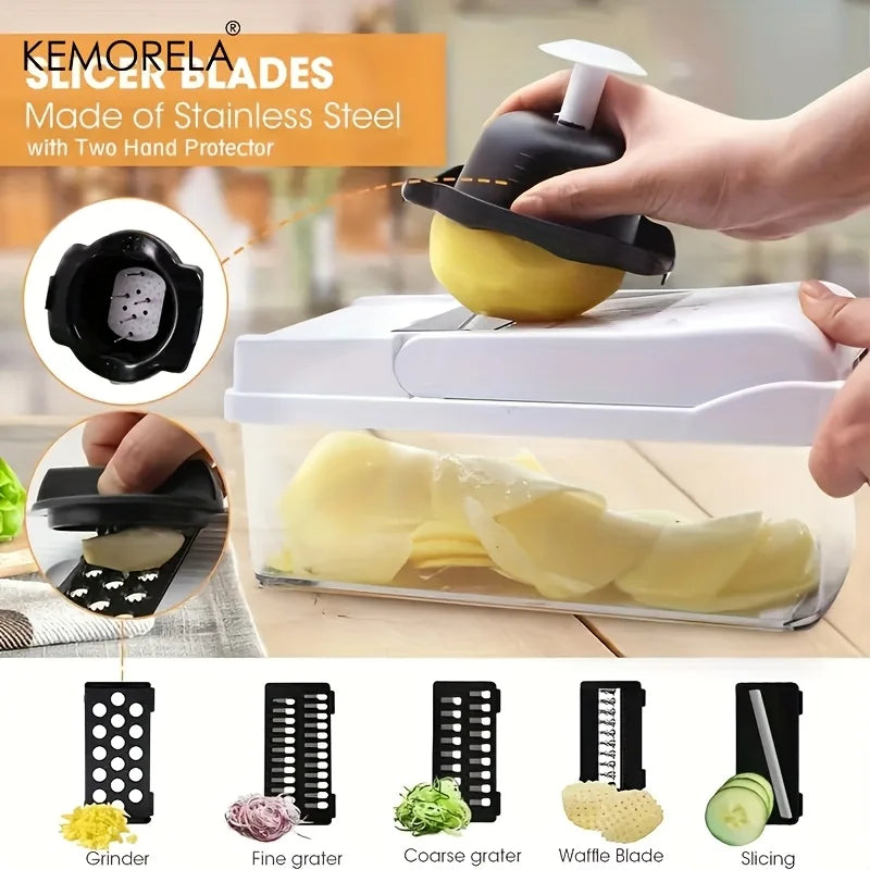 Multi-Blade Vegetable Chopper & Mandoline Slicer