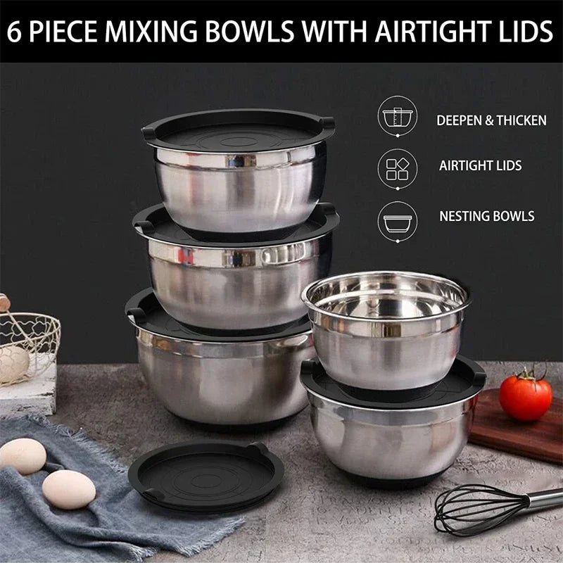 Stainless Steel Mixing Bowl with Lid