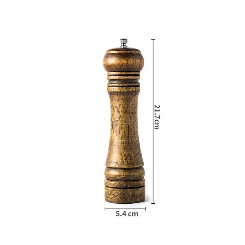 Solid Wood Manual Pepper & Salt Grinder Mill (5"/8"/12")