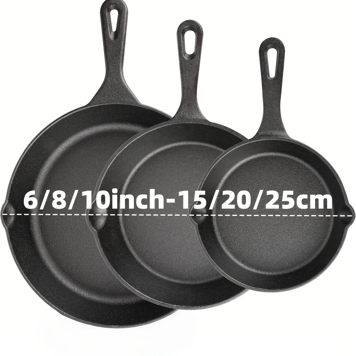 3-Piece Cast Iron Skillet