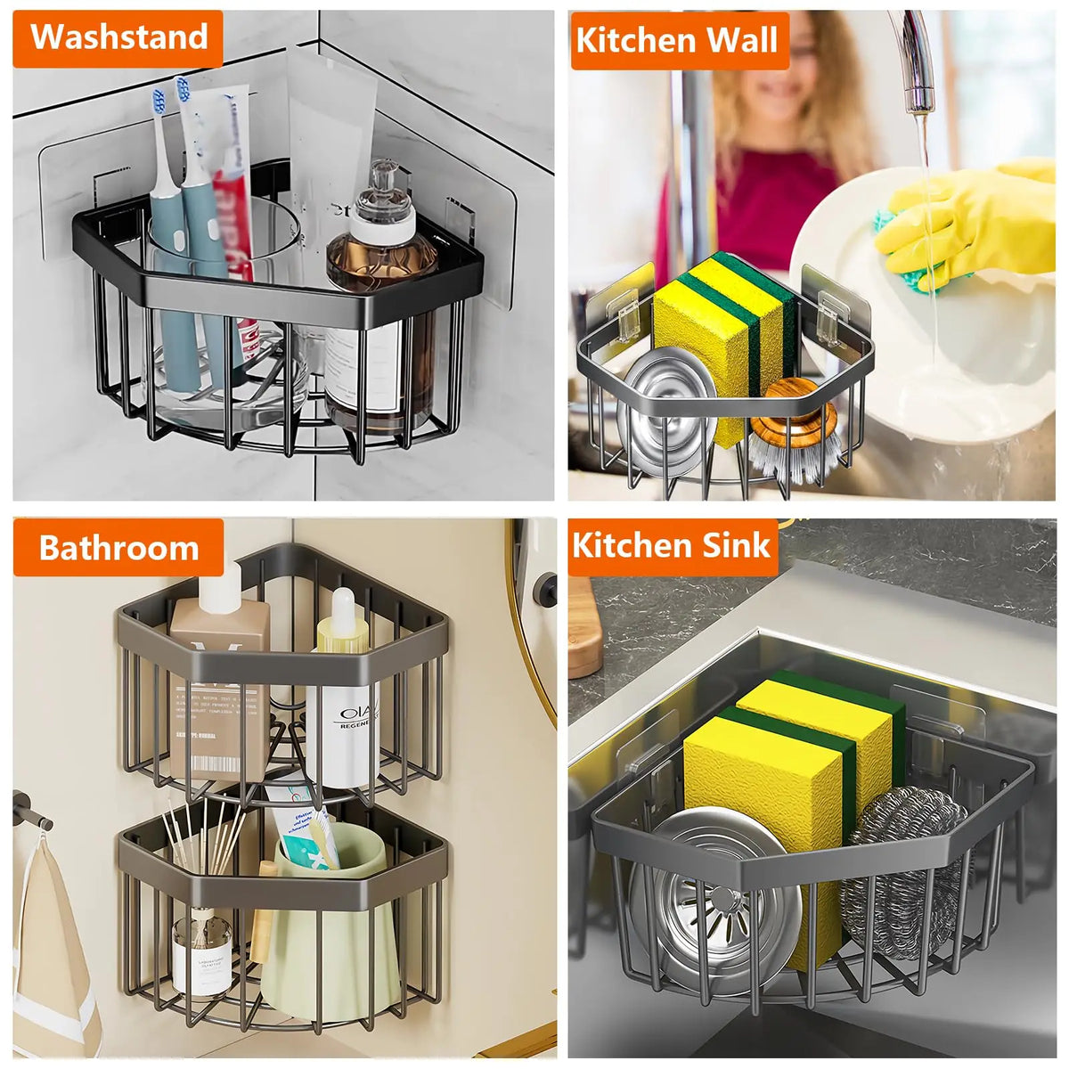 Stainless Steel Kitchen Sink Sponge Holder