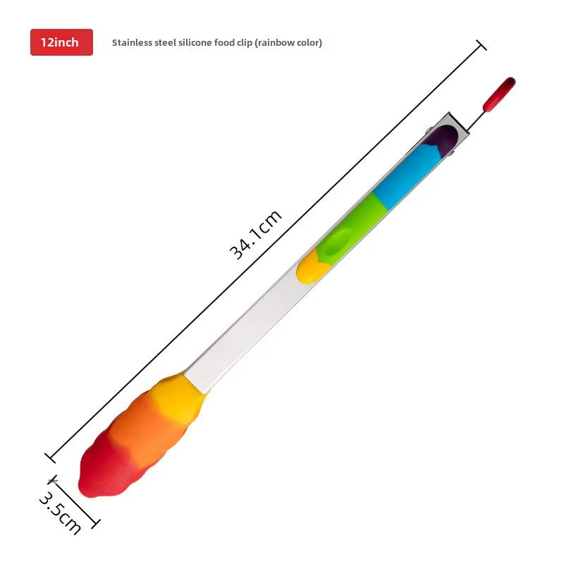 Heat-Resistant Silicone Food Tongs