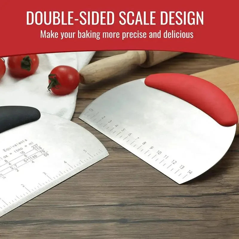 Stainless Steel Dough Scraper with Scale