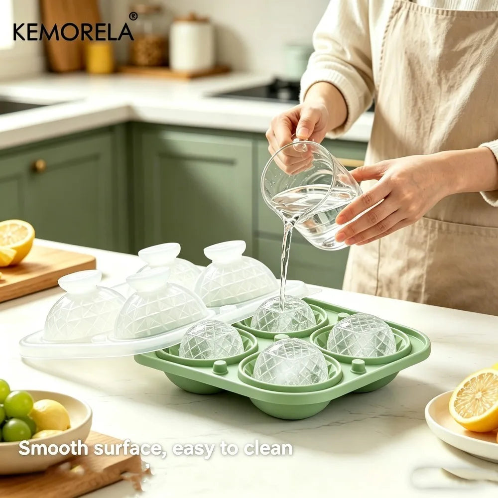 Diamond Ice Ball Mold (4 Spheres)