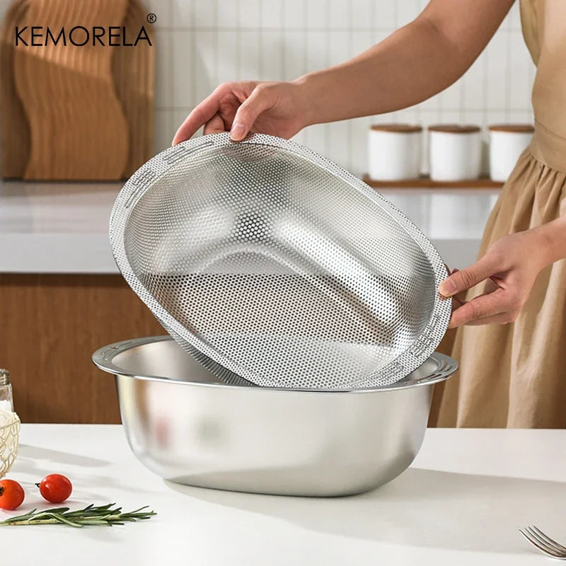 Stainless Steel Colander & Mixing Bowl Set