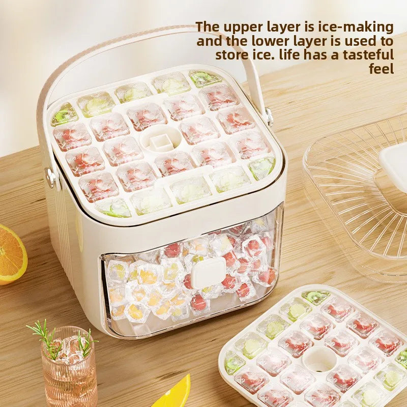 Double-Layer Ice Cube Mold & Bucket