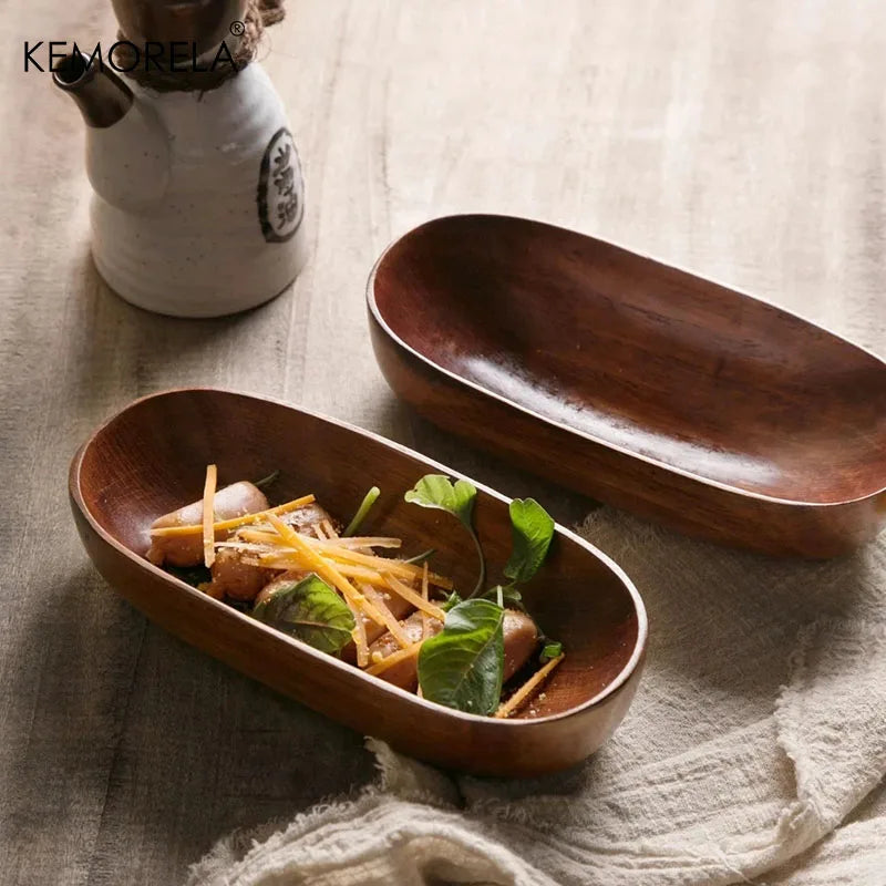 Oval Wooden Serving Tray