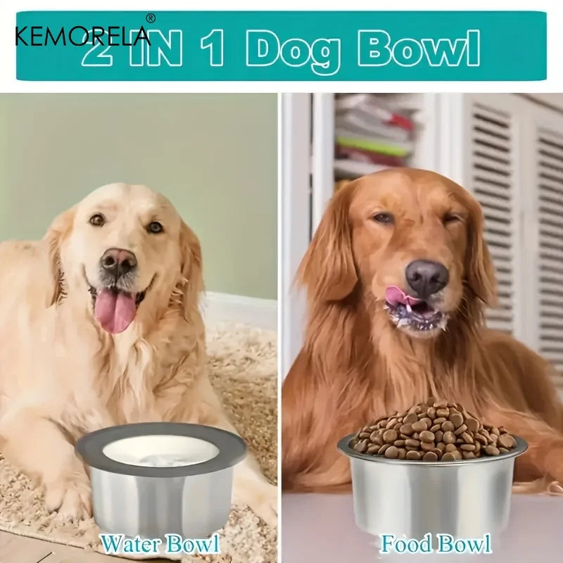 Anti-Splash Pet Water Bowl with Floating Plate