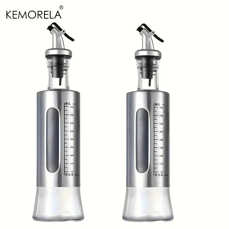 Stainless Steel Glass Oil Dispenser Bottle (200/300/500ml)