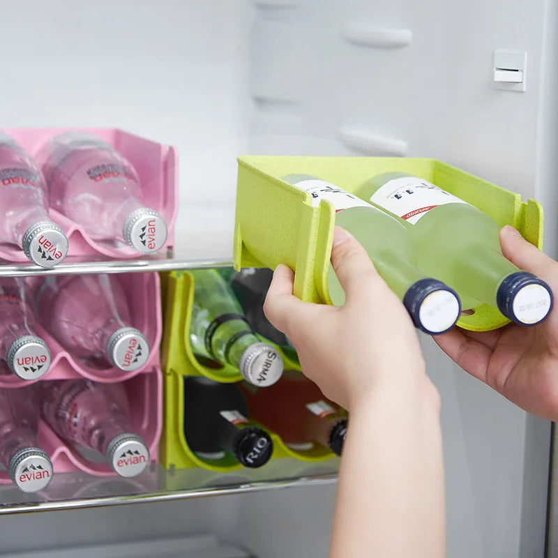 Fridge Organizer Rack – Can & Bottle Holder